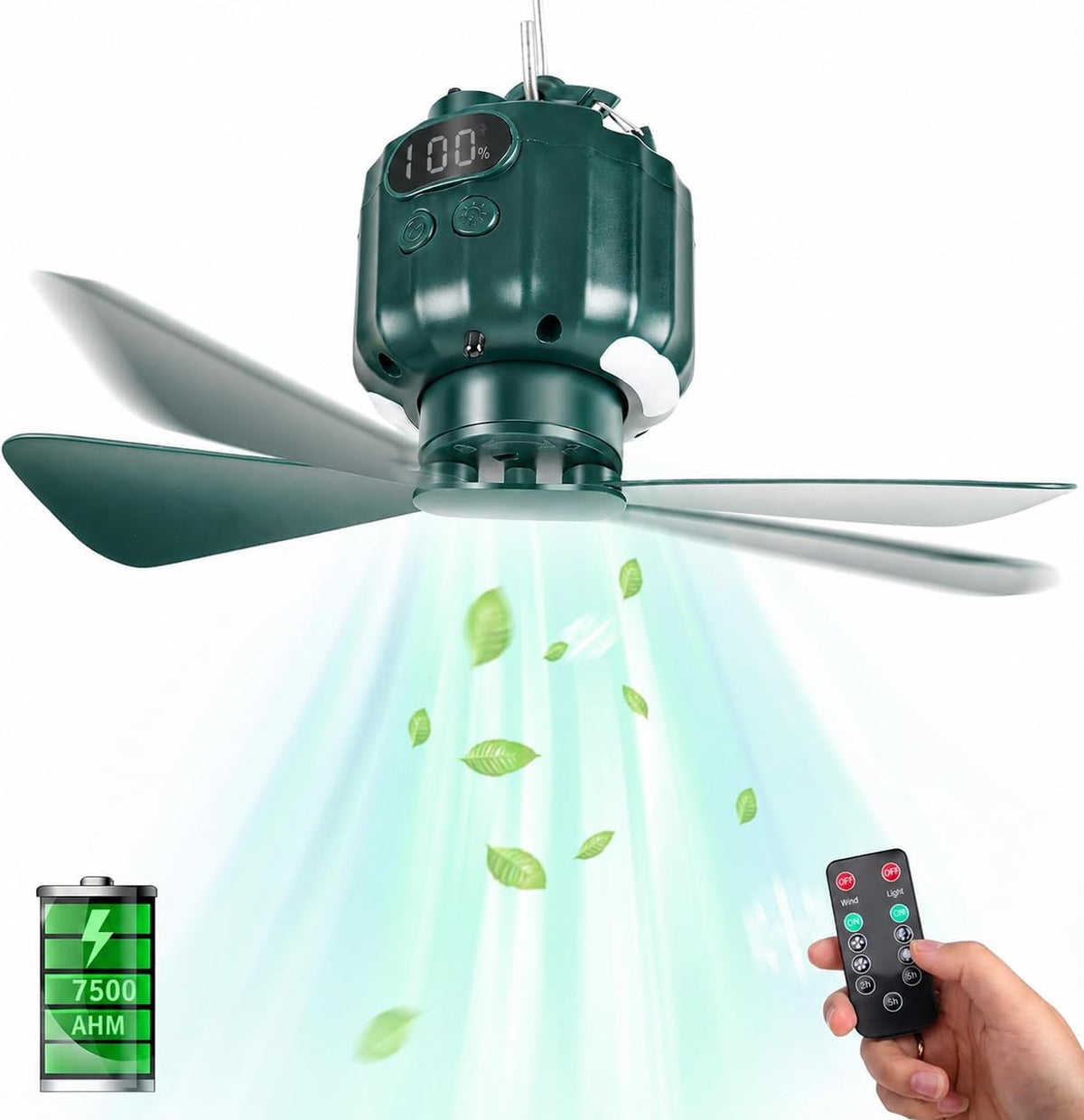 DUKUSEEK Camping Fan Lamp