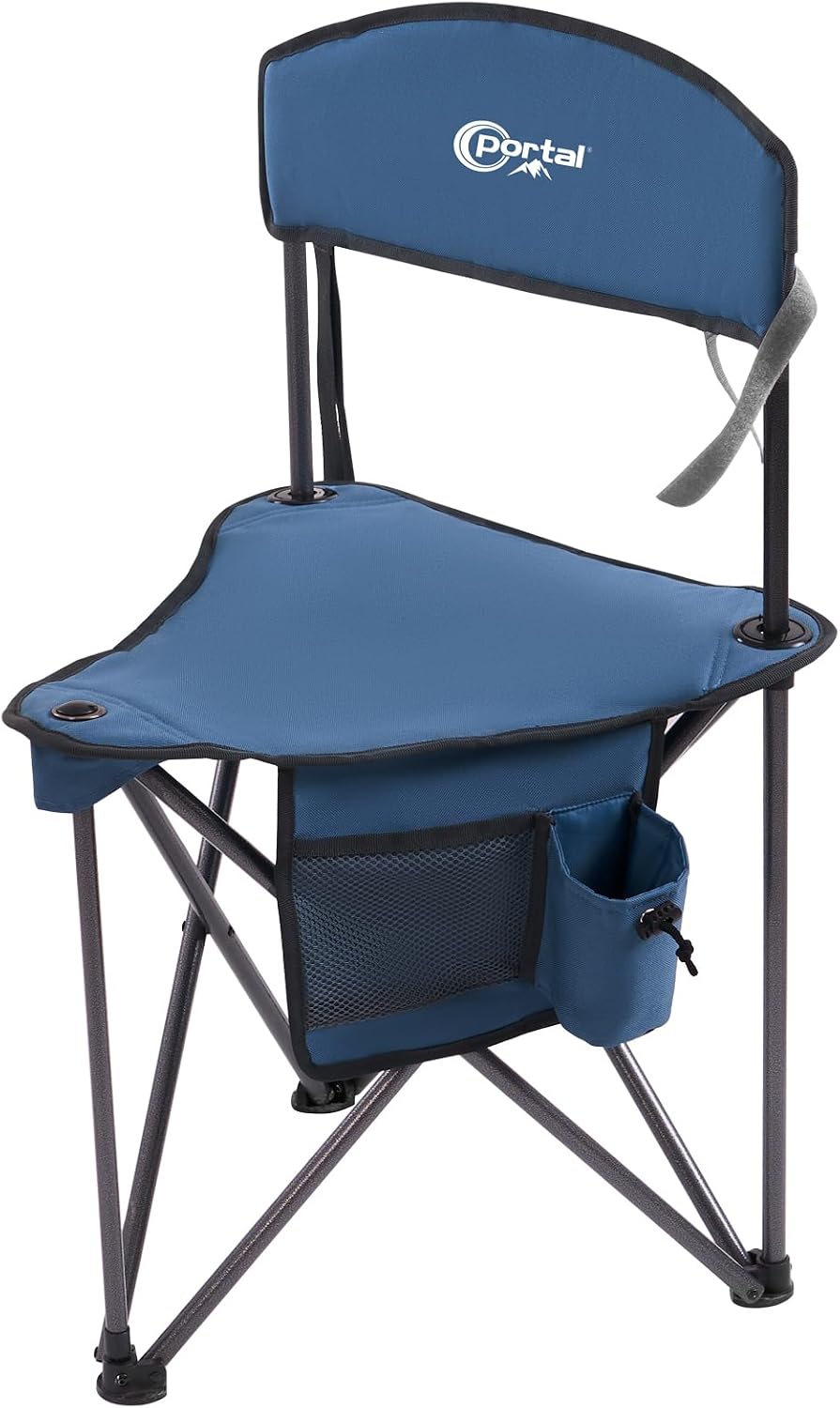 Portal Folding Camping Stool with Backrest
