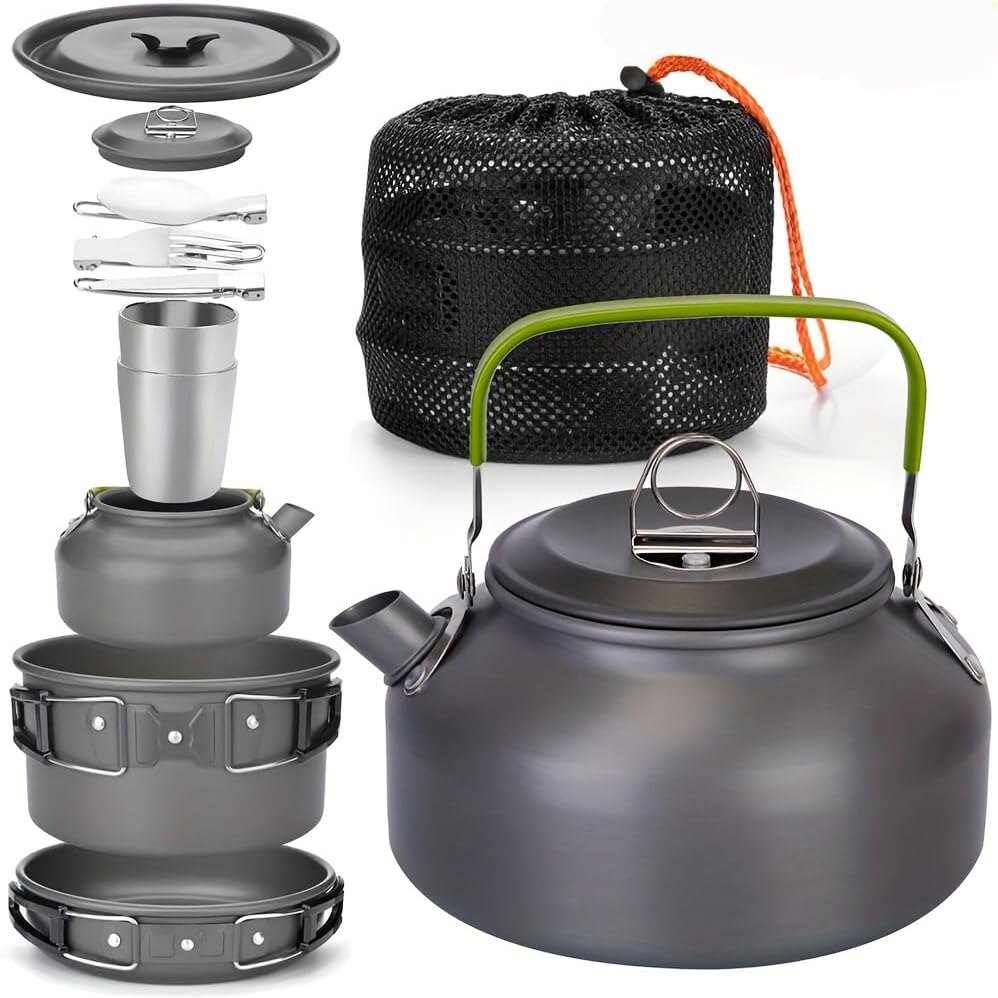 Pardarsey Green Camping Cookware Set