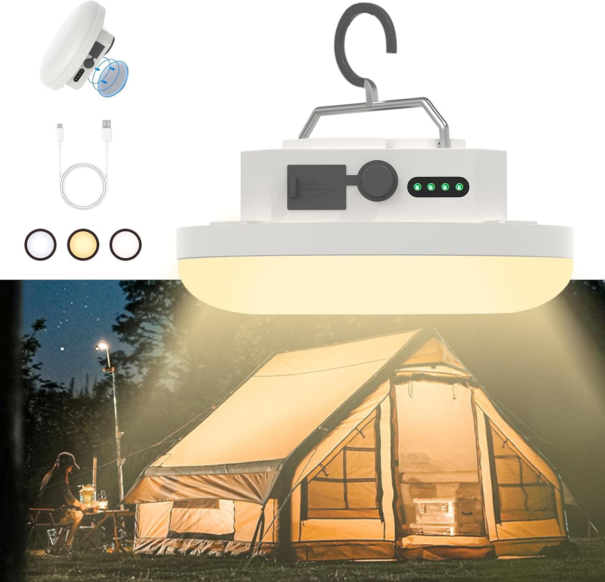Amkulop Rechargeable Hanging Camping Lantern
