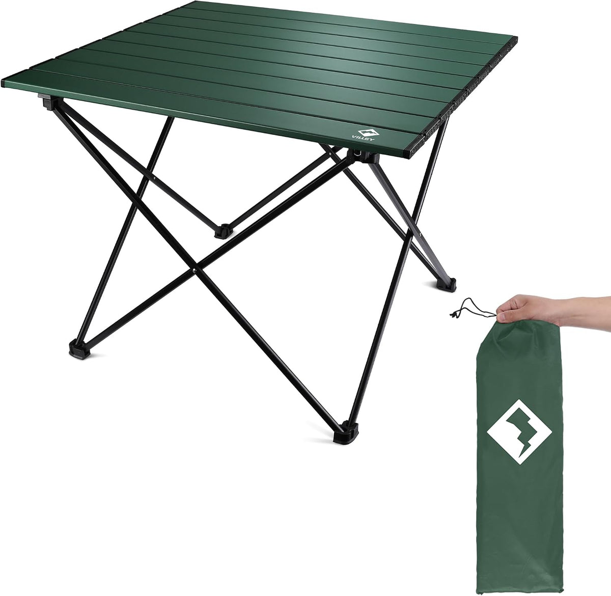 VILLEY Folding Aluminum Camping Side Table