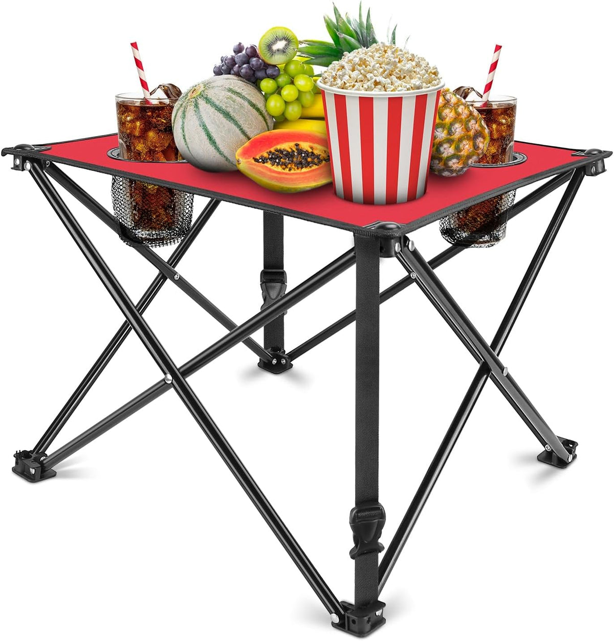 KOCASO Red Folding Camping Table