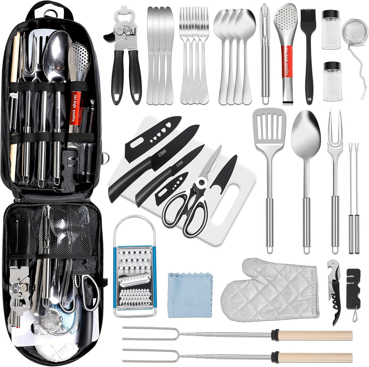 PRETTYFINE Camping Kitchen Utensil Set